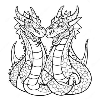 Page A Colorier Dragon A Trois Tetes 36885-30723