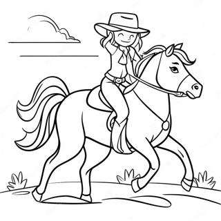 Fille De Cowboy Pages À Colorier