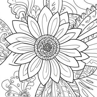 Page A Colorier Fleur Violette Vibrante 36906-30742