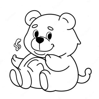 Page A Colorier De Lours En Peluche Stoner Chill 36936-30764