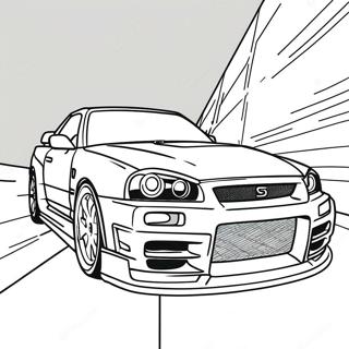 Nissan Skyline R34 Pages À Colorier