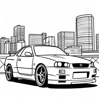 Page A Colorier De La Nissan Skyline R34 36965-30783