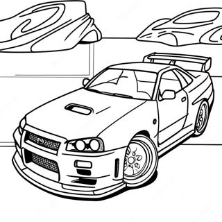 Page A Colorier De La Nissan Skyline R34 36965-30784