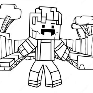 Page A Colorier De Villageois Fermier Minecraft 37086-30886