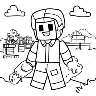 Page A Colorier De Villageois Fermier Minecraft 37086-30887