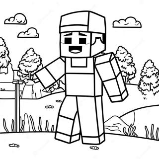 Page A Colorier De Villageois Fermier Minecraft 37086-30888