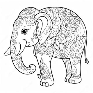 Page A Colorier Du Defile Colore Des Elephants Thailandais 37096-30894