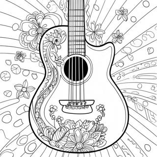 Page A Colorier De Guitare Coloree 3710-3015