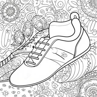 Page A Colorier De Chaussures De Football Colorees Avec Des Motifs 37116-30911