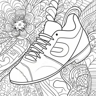 Page A Colorier De Chaussures De Football Colorees Avec Des Motifs 37116-30912