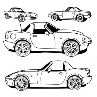 Page A Colorier De Voiture De Sport Miata 37125-30914