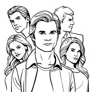 Page A Colorier Des Personnages De Tvd En Action 37146-30933