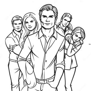 Page A Colorier Des Personnages De Tvd En Action 37146-30934