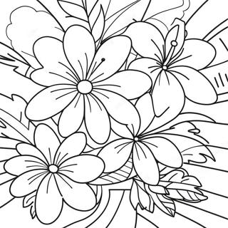 Page A Colorier Fleurs Hawaiennes 37245-31006