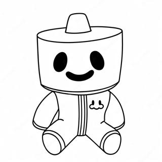 Page A Colorier Personnage Marshmello Mignon 37276-31038