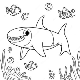 Page A Colorier Du Requin Gobelin Nageant Dans Locean 37316-31075