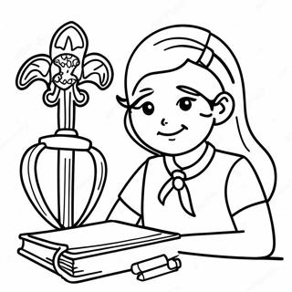 Page A Colorier De La Loi Des Girl Scouts 37335-31080