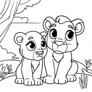 Le Roi Lion 2 Pages À Colorier