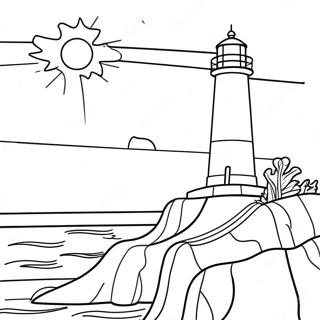 Page A Colorier Phare Pittoresque 37385-31130