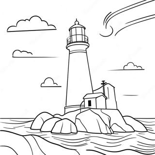 Page A Colorier Phare Pittoresque 37385-31131