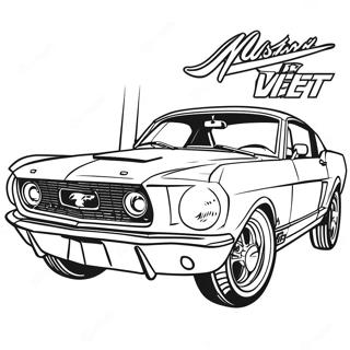 Page A Colorier De La Mustang Gt Classique 3740-3037