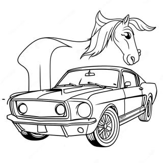 Page A Colorier De La Mustang Gt Classique 3740-3038