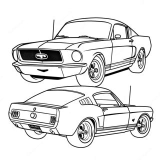 Page A Colorier De La Mustang Gt Classique 3740-3039