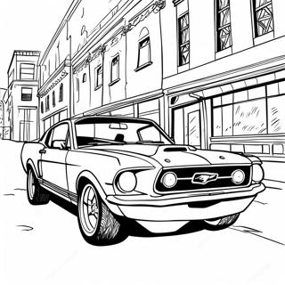 Page A Colorier De La Mustang Gt Classique 3740-3040