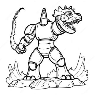 Mechagodzilla En Bataille Page A Colorier 3750-3046