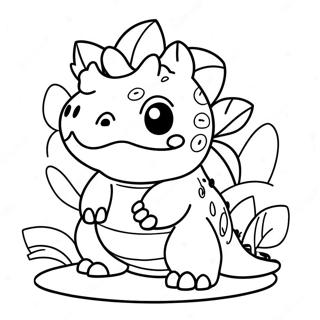 Page A Colorier De Venusaur Mignon Avec Des Fleurs 37516-31225