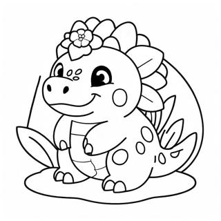 Page A Colorier De Venusaur Mignon Avec Des Fleurs 37516-31226