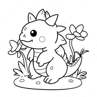 Page A Colorier De Venusaur Mignon Avec Des Fleurs 37516-31227