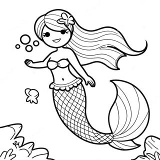 Page A Colorier De Queue De Sirene Scintillante 37546-31248