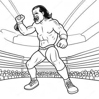 Page A Colorier Dun Lutteur De La Wwe Sautant Sur Un Adversaire 37596-31291