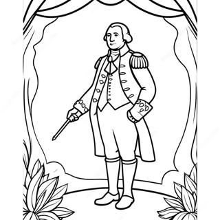 Page A Colorier De George Washington En Uniforme Militaire 37617-31313