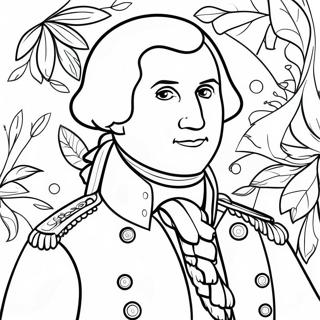 Page A Colorier De George Washington En Uniforme Militaire 37617-31314