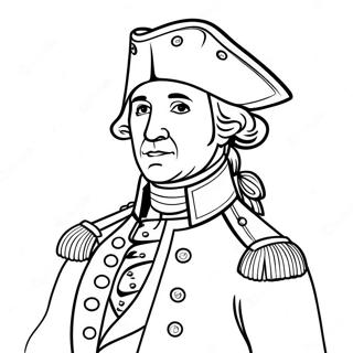 Page A Colorier De George Washington En Uniforme Militaire 37617-31315