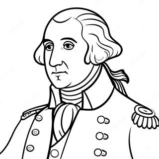 Page A Colorier De George Washington En Uniforme Militaire 37617-31316