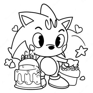 Joyeux Anniversaire Sonic Pages À Colorier