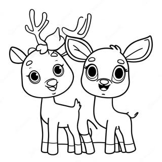 Rudolph Et Clarice Pages À Colorier