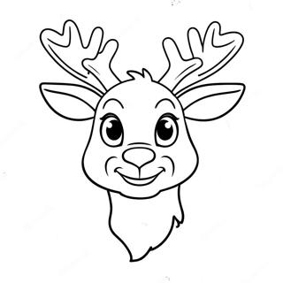 Page A Colorier De Rudolph Avec Un Nez Rouge Vif 37687-31358