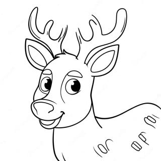 Page A Colorier De Rudolph Avec Un Nez Rouge Vif 37687-31360