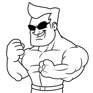 Page A Colorier Johnny Bravo Dans Une Pose Drole 37727-31388