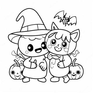 Page A Colorier Mignonne De Halloween Trick Or Treat 37786-31431