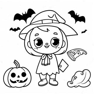 Page A Colorier Mignonne De Halloween Trick Or Treat 37786-31432