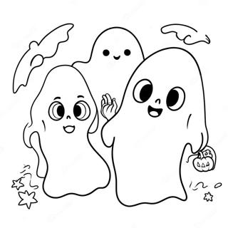 Fantomes Adorables Trick Or Treat Page A Colorier 37787-31454