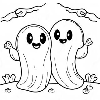 Fantomes Adorables Trick Or Treat Page A Colorier 37787-31455