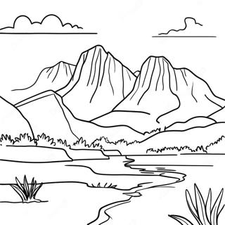 Page A Colorier Dun Beau Paysage De Lutah 37837-31477