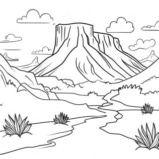 Page A Colorier Dun Beau Paysage De Lutah 37837-31478