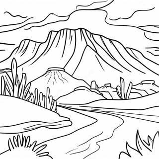 Page A Colorier Dun Beau Paysage De Lutah 37837-31479